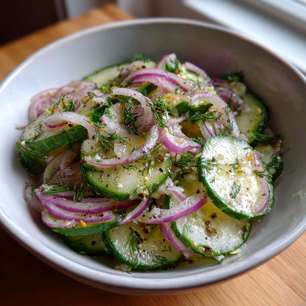 Cucumber Salad: 2 Cups Refreshing Sunshine