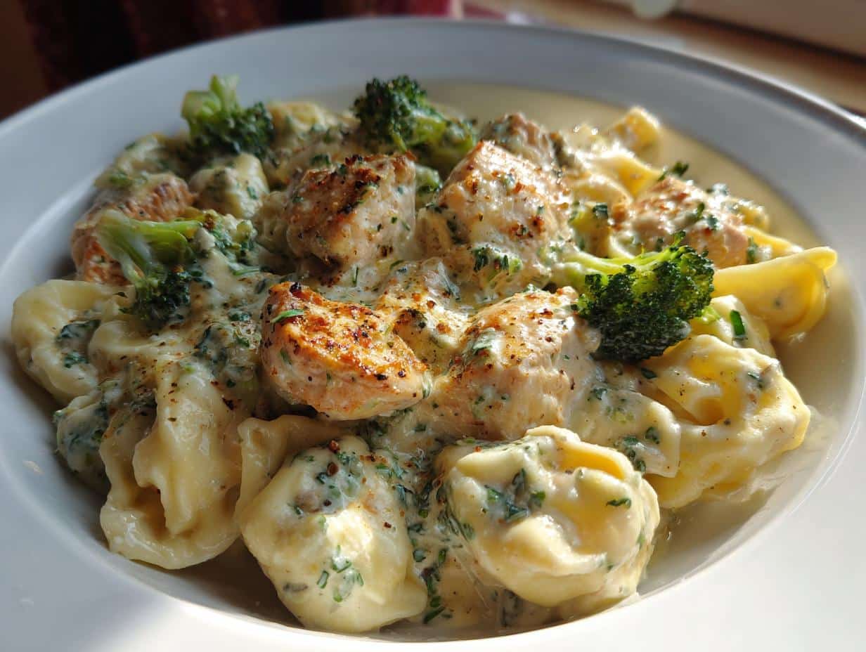 Amazing Garlic Parmesan Chicken Tortellini