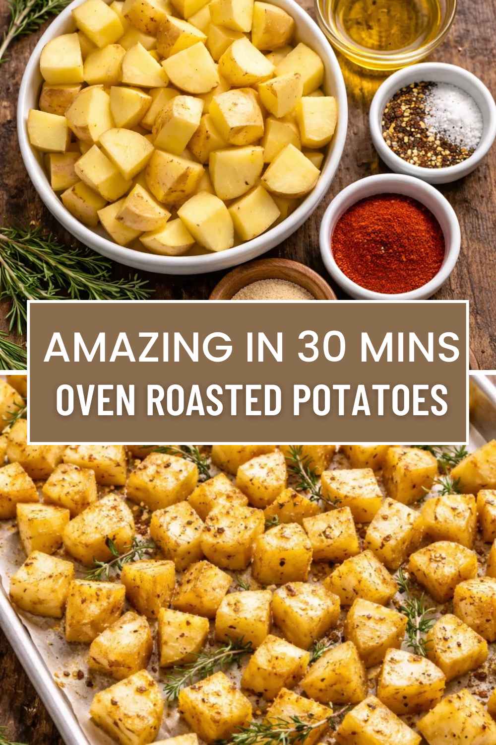 Amazing Oven Roasted Potatoes in 30 Mins