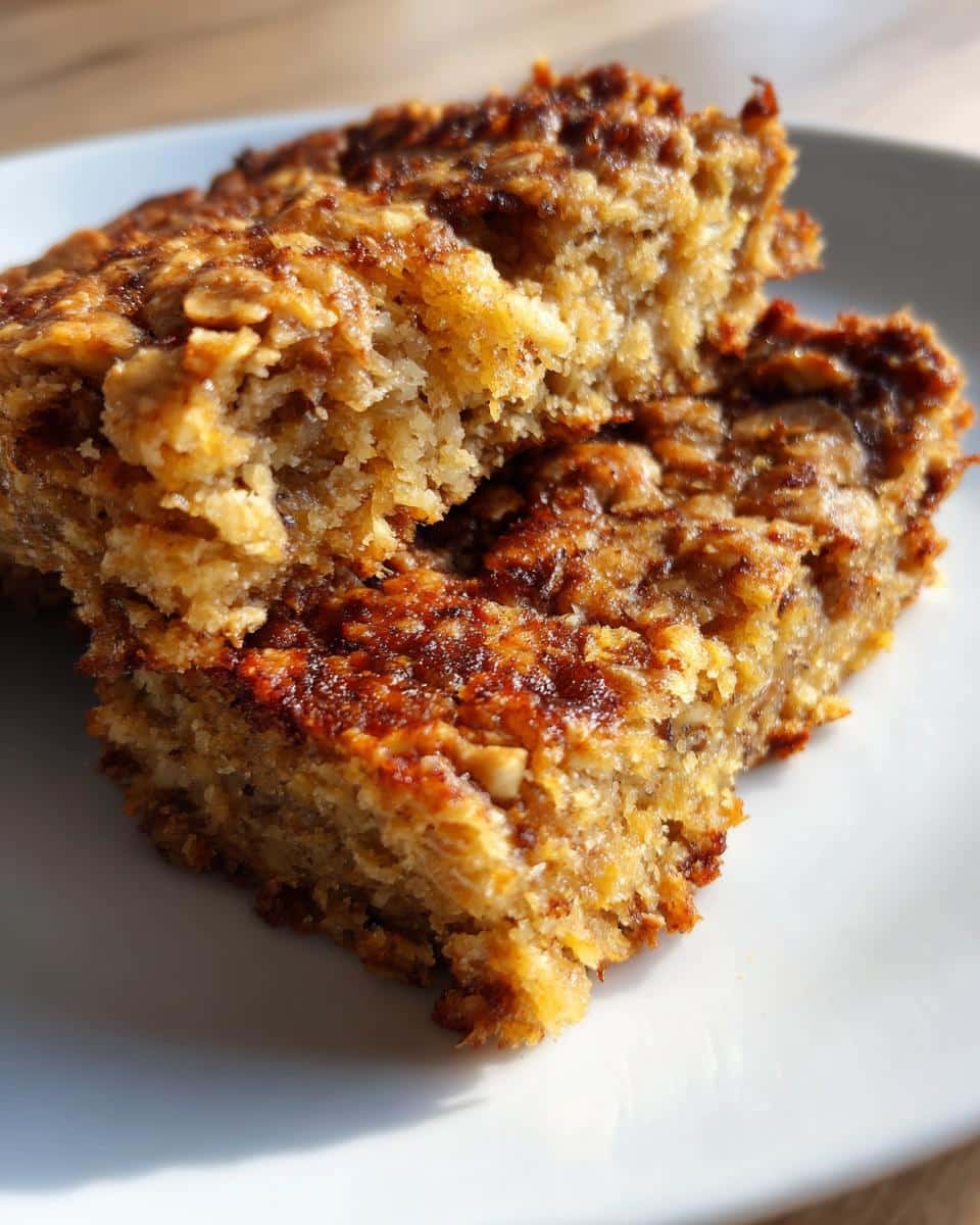 Baked Banana Oatmeal Bars - detail 1