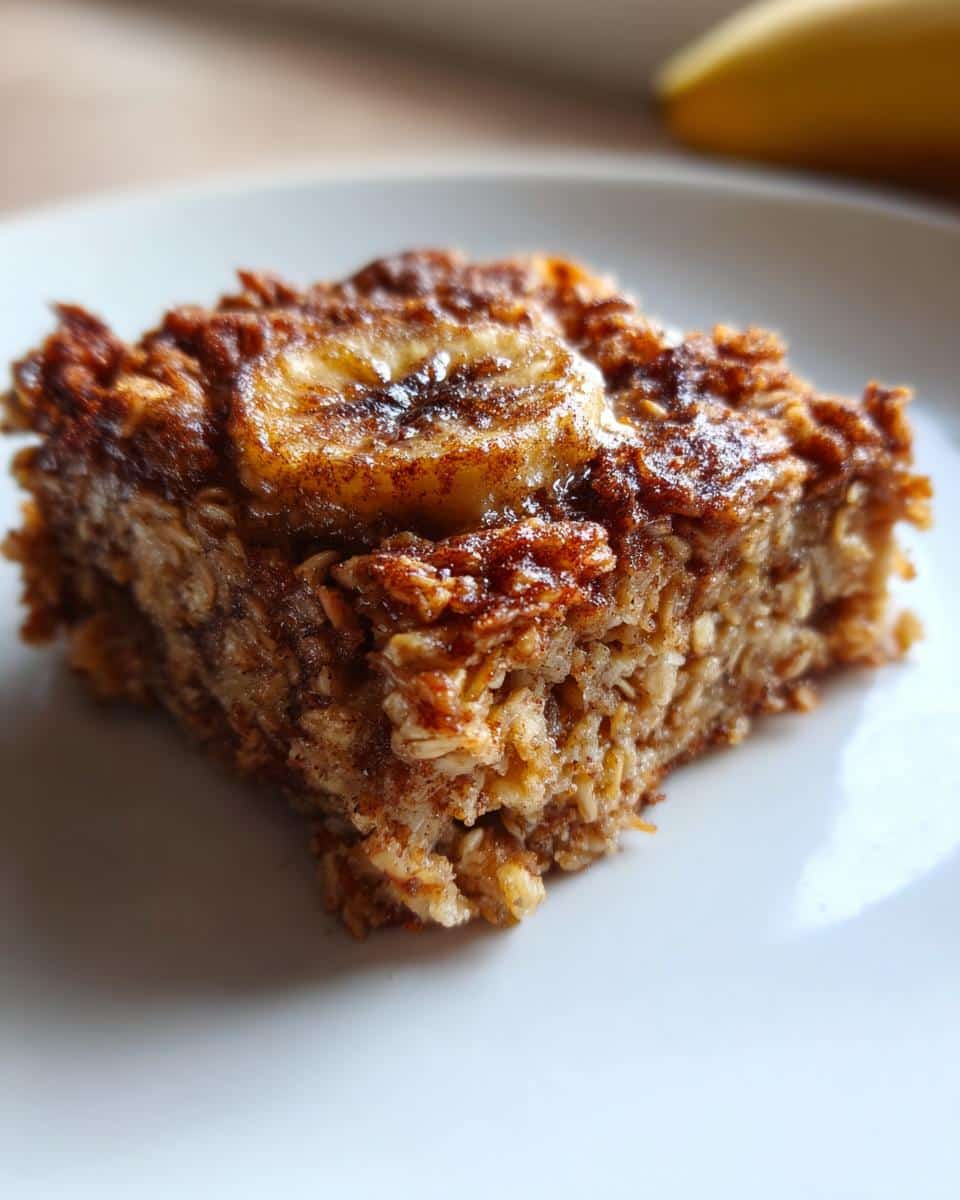 Baked Banana Oatmeal Bars - detail 2