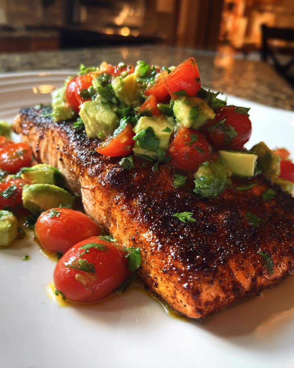 Amazing 30-Min Blackened Salmon 4 Blackened Salmon with Avocado Salsa - detail 1