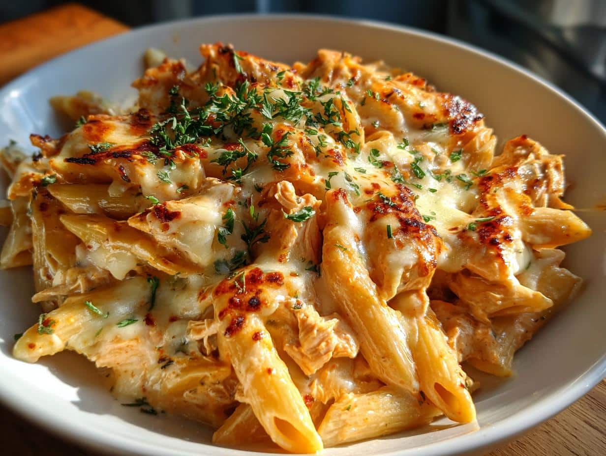 Amazing Buffalo Ranch Chicken Penne Feast