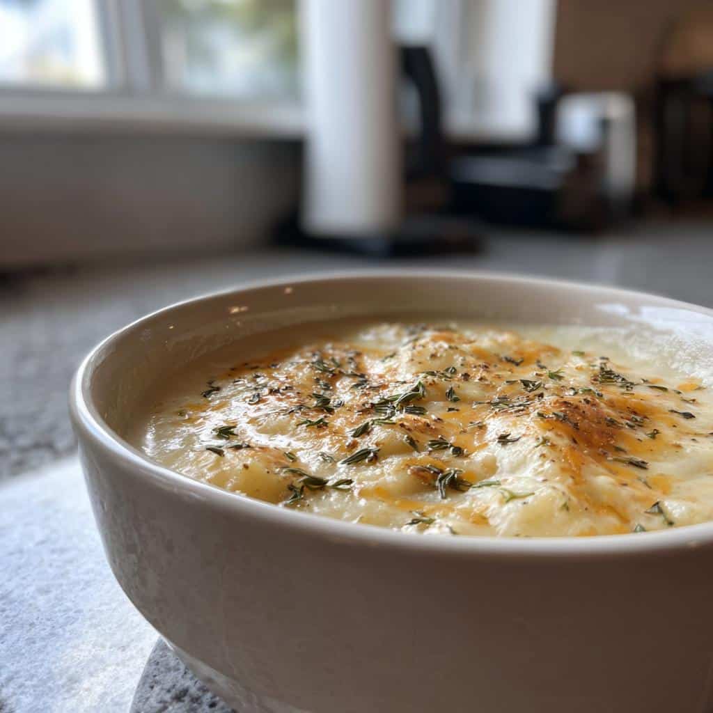 Cheddar Garlic Herb Potato Soup - detail 1