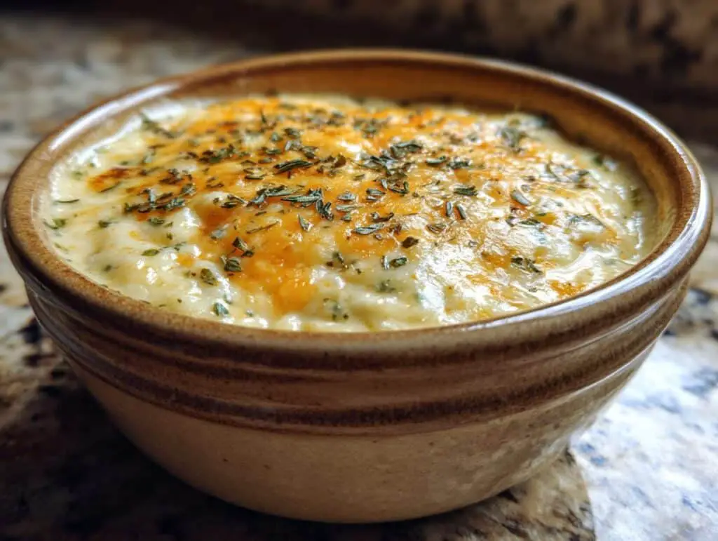 Cheddar Garlic Herb Potato Soup