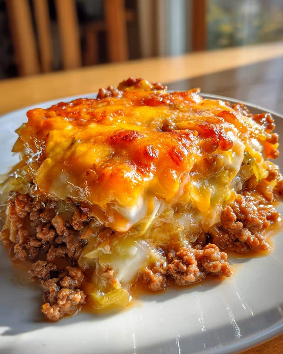 Cheesy Cabbage Beef Casserole - detail 1