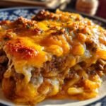 Cheesy Cabbage Beef Casserole