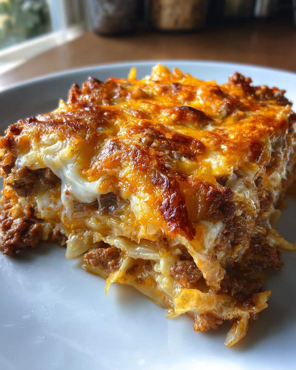 Cheesy Cabbage Beef Casserole - detail 2