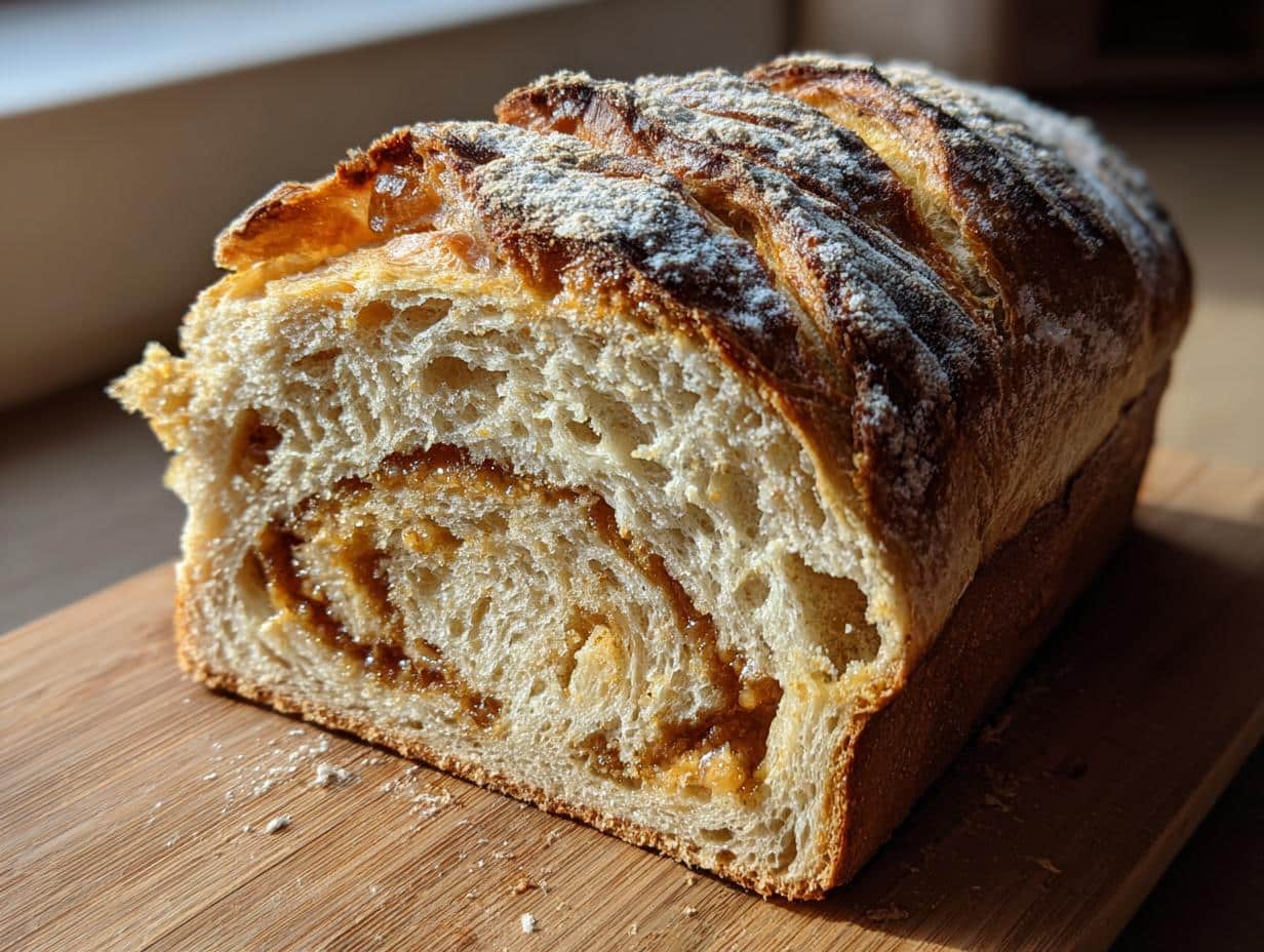 Irresistible Cinnamon Honey Butter Sourdough Bread in 24 Hours