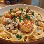 Creamiest Garlic Shrimp Alfredo