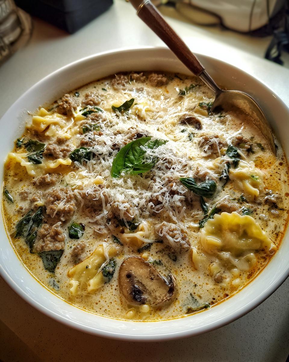 Creamy Alfredo Lasagna Soup - detail 1