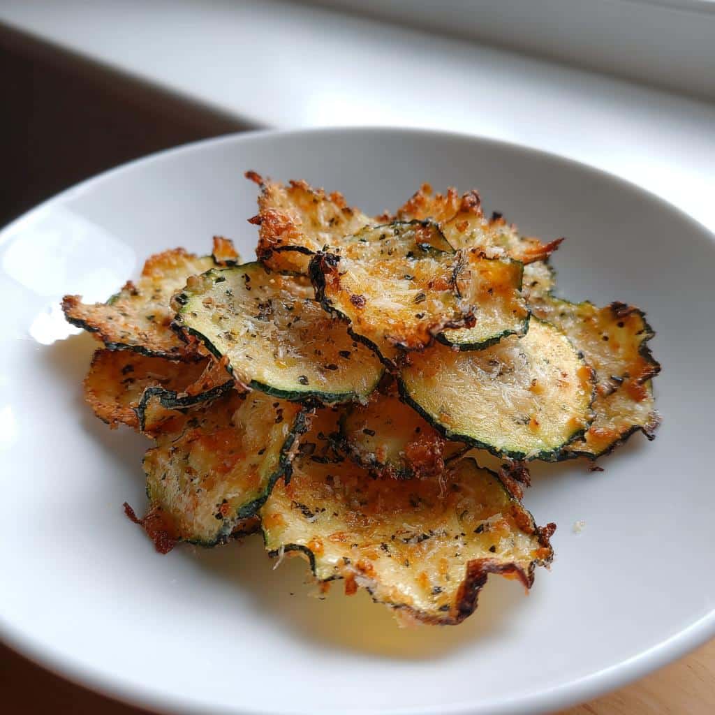 Crispy Parmesan Zucchini Chips - detail 2