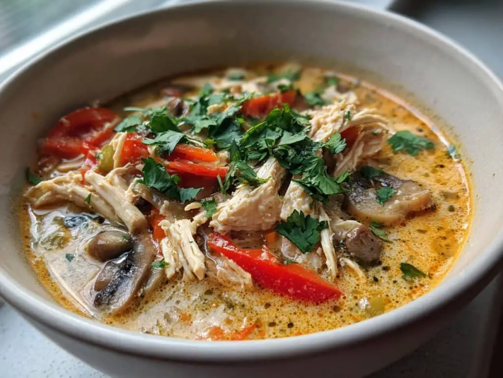 Crockpot Thai Coconut Chicken Soup