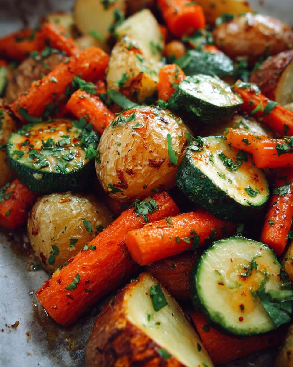 Garlic Herb Roasted Potatoes, Carrots, and Zucchini - detail 1