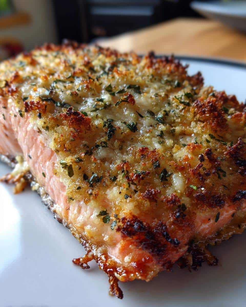 Garlic Parmesan Crusted Salmon - detail 1