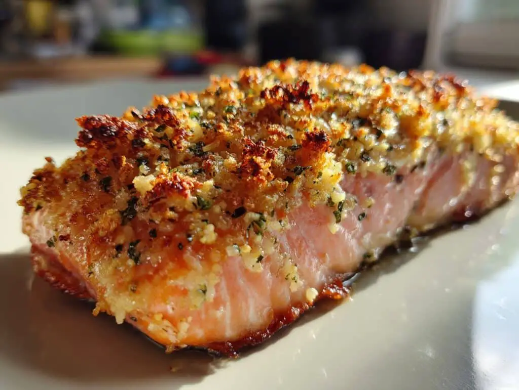 Garlic Parmesan Crusted Salmon