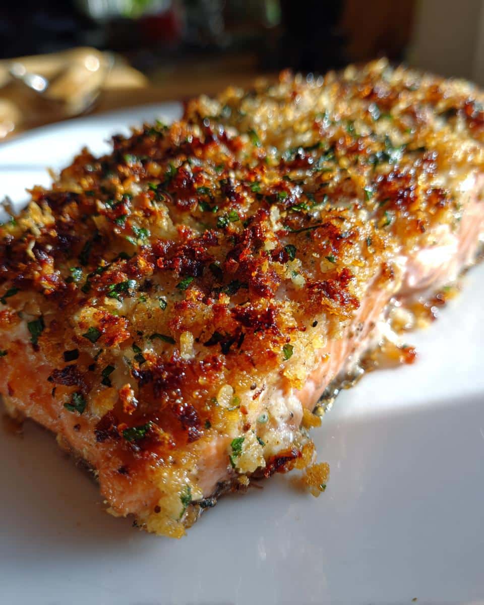 Garlic Parmesan Crusted Salmon - detail 2