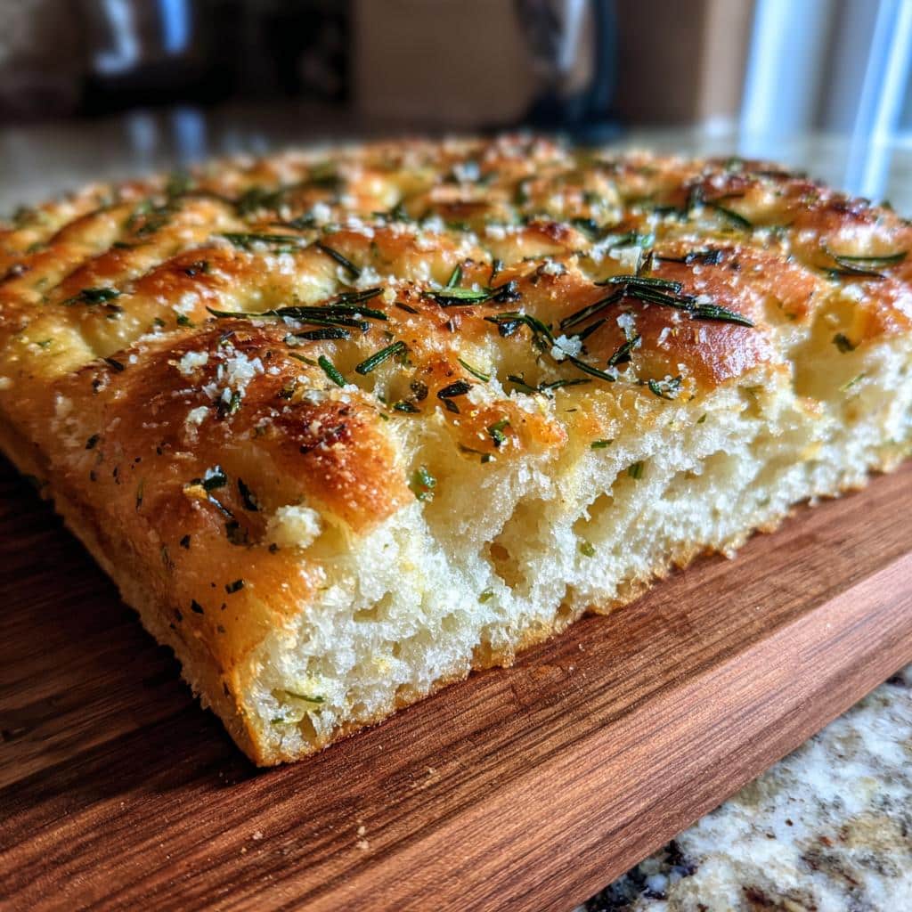 Amazing Garlic Parmesan Focaccia Bread