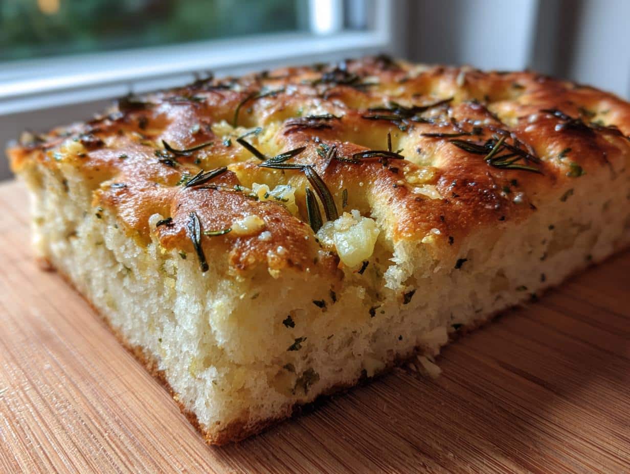 Amazing Garlic Parmesan Focaccia Bread