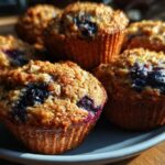Healthy Blueberry Oatmeal Muffins