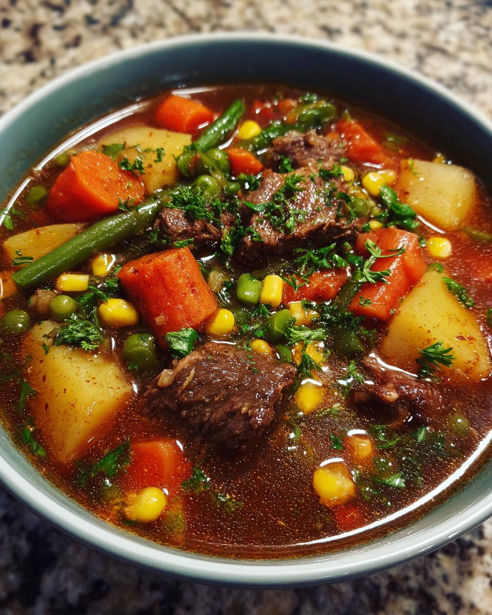 Hearty Vegetable Beef Soup - detail 1