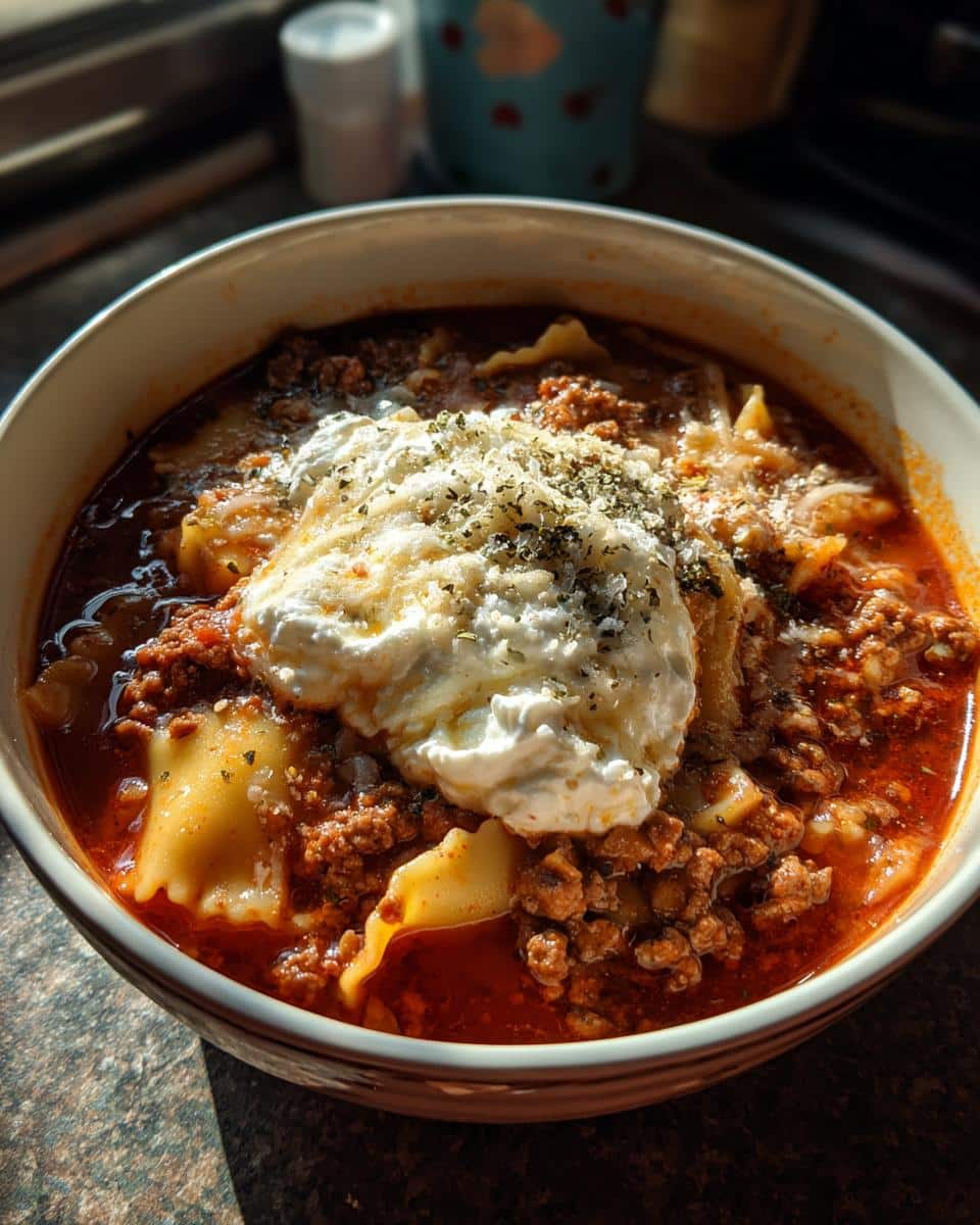 High Protein Lasagna Soup - detail 1