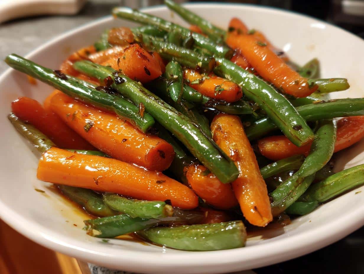 Honey Glazed Carrots & Green Beans: 1 Easy Side