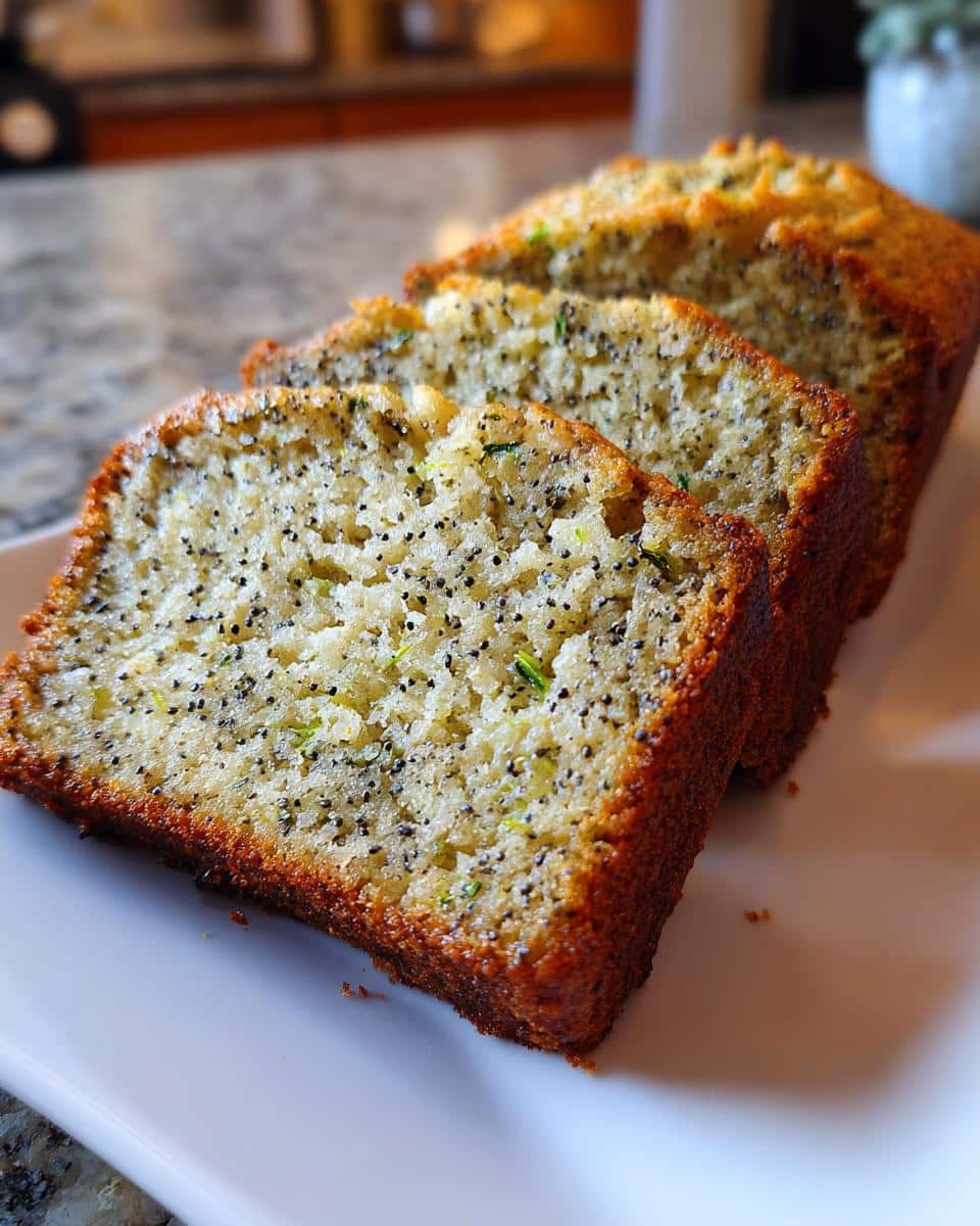 Lemon Poppy Seed Zucchini Bread - detail 2
