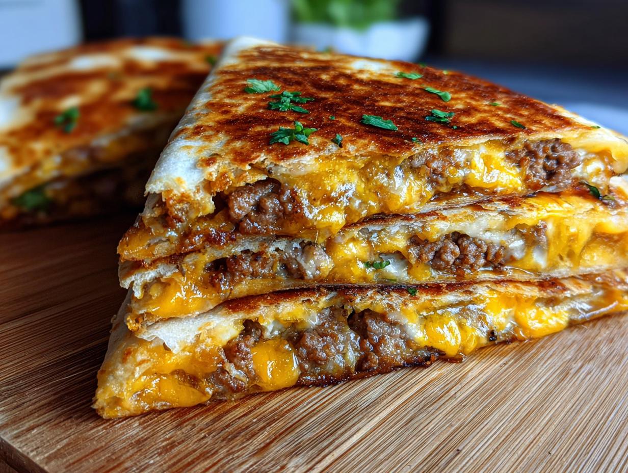Melty Quesadilla Smash Burgers: 1 Delicious Dinner