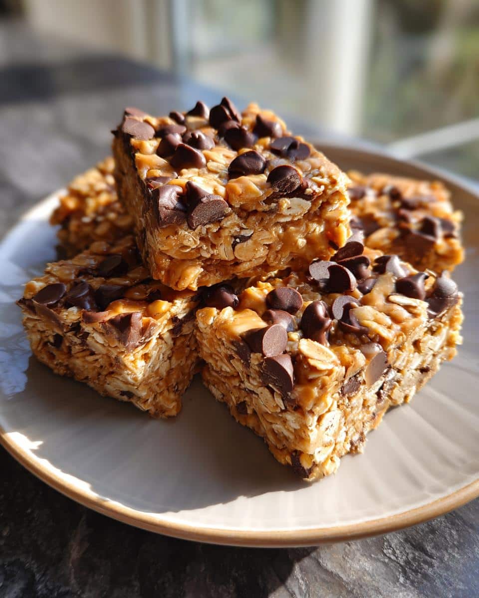 No-Bake Chocolate Peanut Butter Protein Bars - detail 1