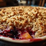 Peach and Blueberry Crumble