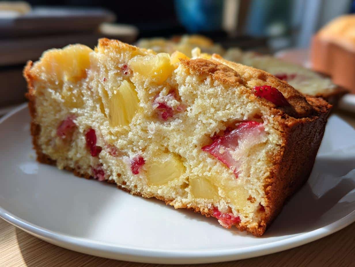 Pineapple Strawberry Pound Cake