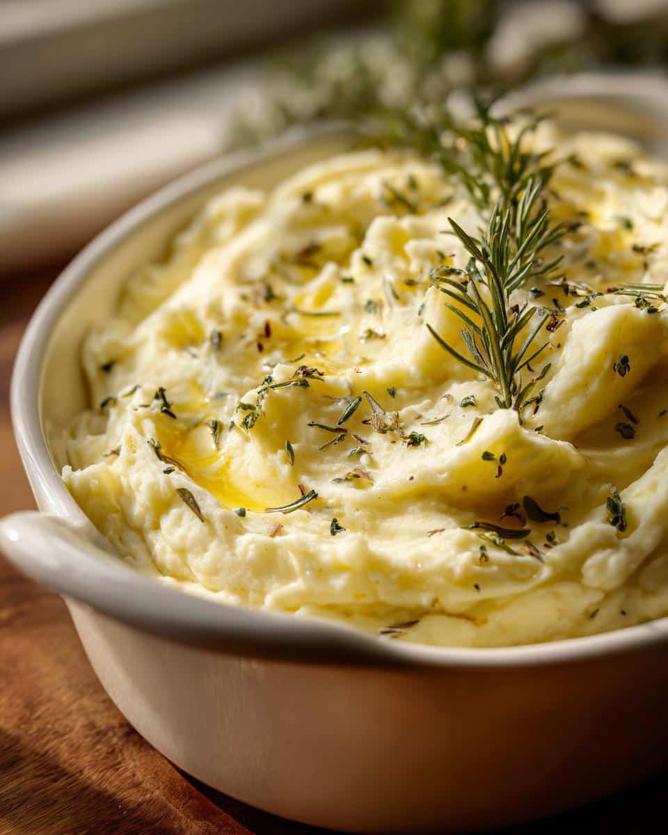 Rosemary Garlic Mashed Potatoes: 1 divine side