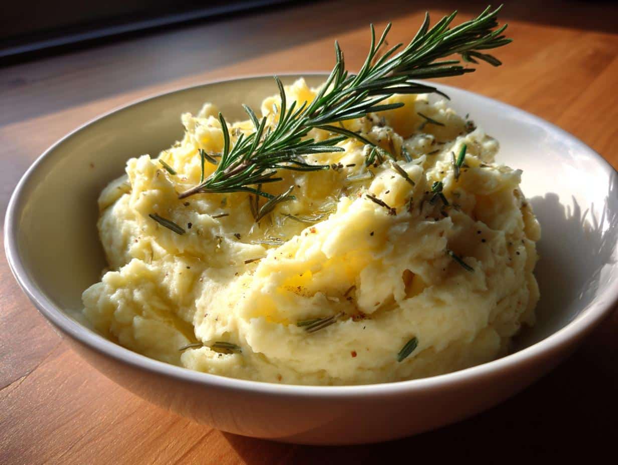 Amazing Rosemary Garlic Mashed Potatoes