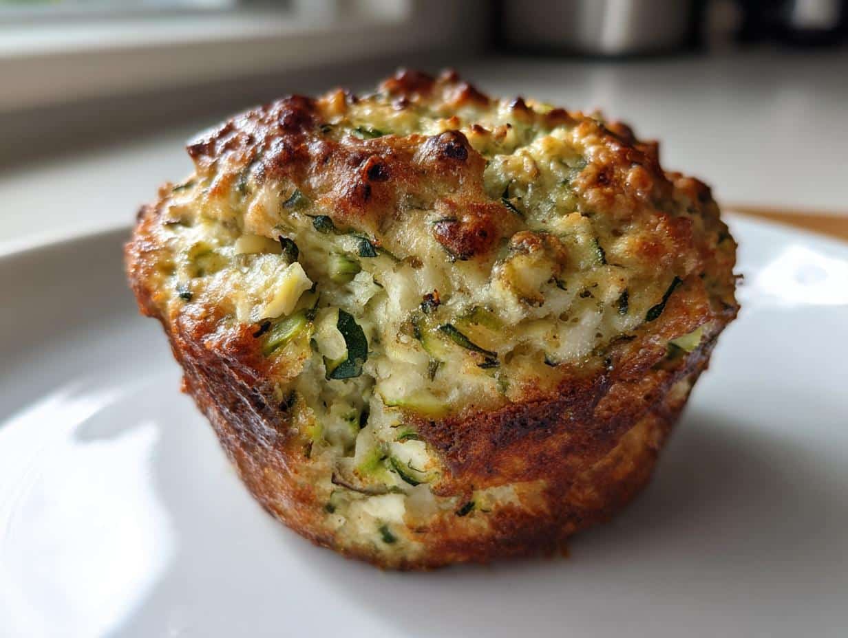 Savory Zucchini Feta Muffins: 2 Amazing Bites