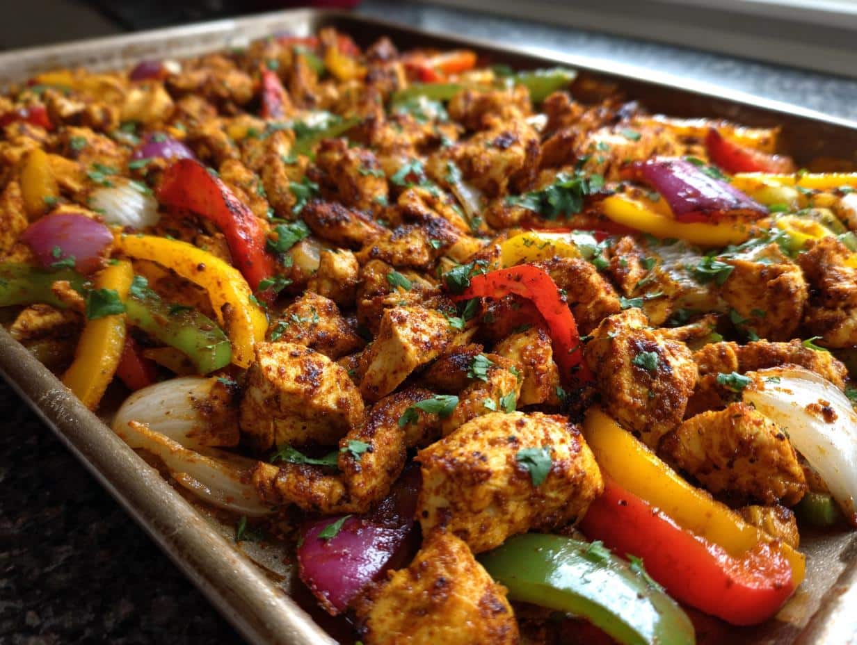 Sheet Pan Chicken Fajitas: 10 Min Magic