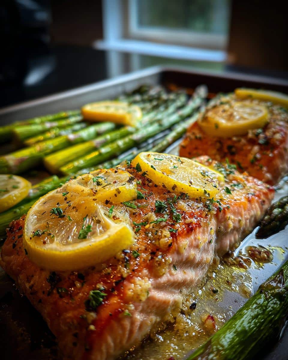 Sheet Pan Lemon Herb Salmon: 1 EASY Meal 4 Sheet Pan Lemon Herb Salmon and Asparagus - detail 1