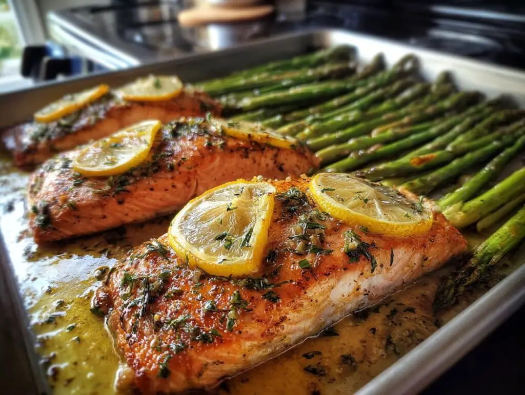 Sheet Pan Lemon Herb Salmon and Asparagus