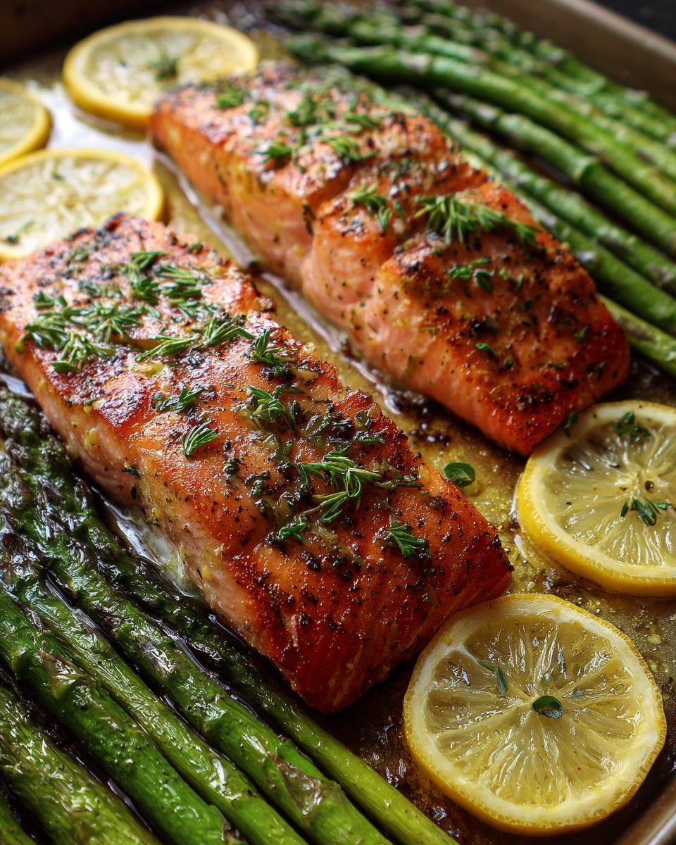 Sheet Pan Lemon Herb Salmon: 1 EASY Meal 5 Sheet Pan Lemon Herb Salmon and Asparagus - detail 2