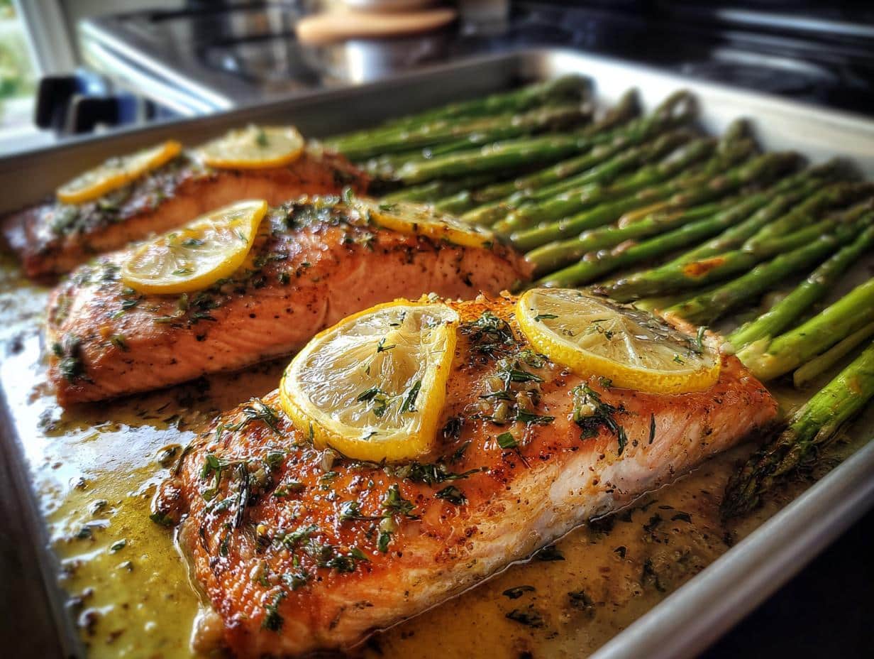 Sheet Pan Lemon Herb Salmon and Asparagus