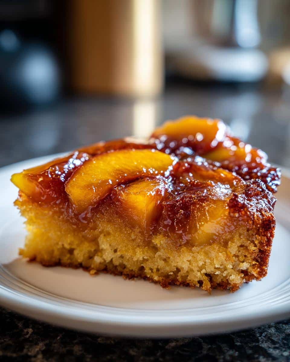 Spiced Peach Upside-Down Cake - detail 1