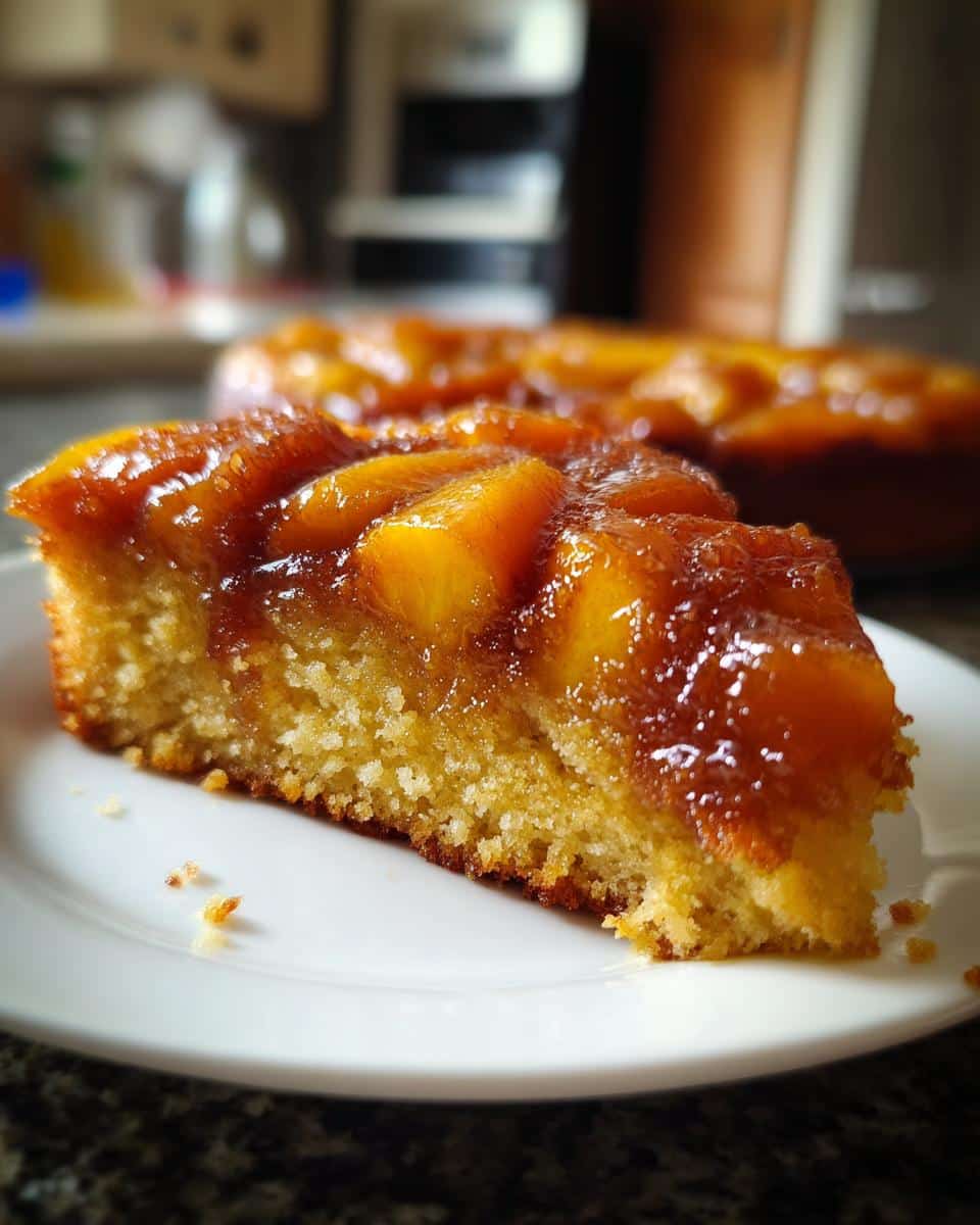 Spiced Peach Upside-Down Cake - detail 2