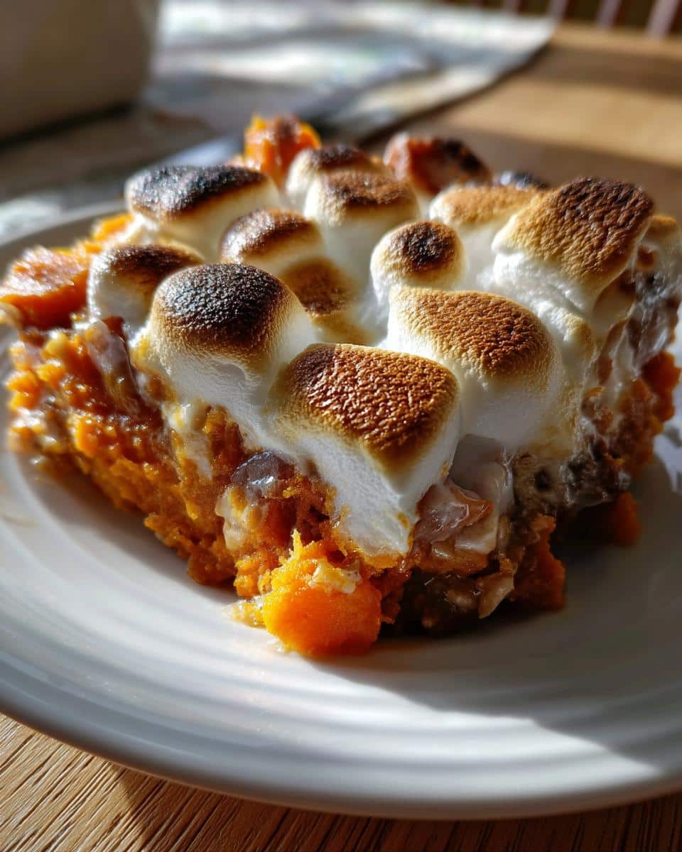 Melted Marshmallows: 1 Amazing Casserole 5 Sweet Potato Casserole with Marshmallows - detail 2