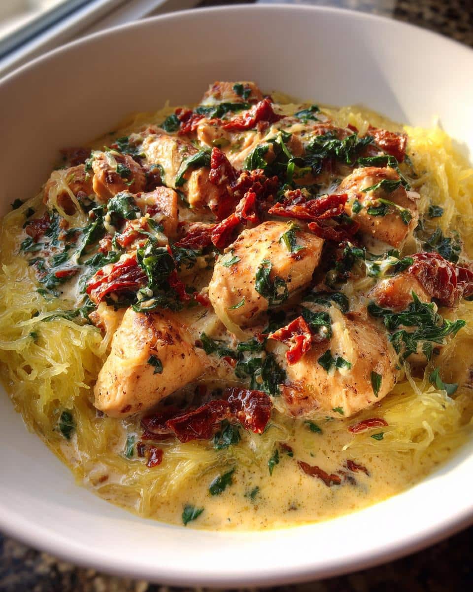 Tuscan Chicken Spaghetti Squash: 40 Min Meal 4 Tuscan Chicken and Spaghetti Squash - detail 1