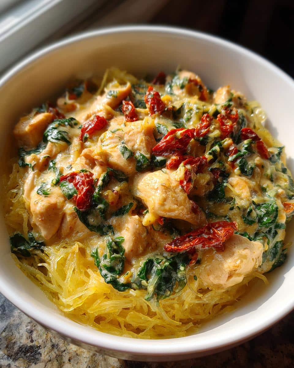 Tuscan Chicken Spaghetti Squash: 40 Min Meal 5 Tuscan Chicken and Spaghetti Squash - detail 2