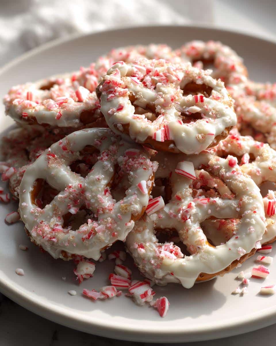 3 Steps to Perfect White Chocolate Peppermint Crisps 4 White Chocolate Peppermint Pretzel Crisps - detail 1