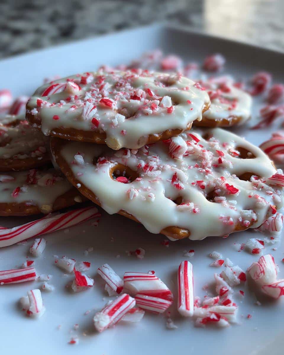 3 Steps to Perfect White Chocolate Peppermint Crisps 5 White Chocolate Peppermint Pretzel Crisps - detail 2