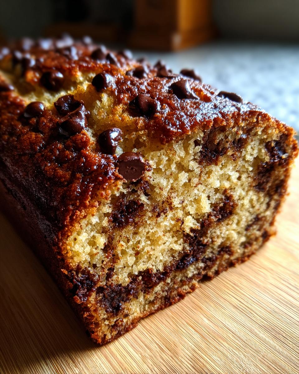 chocolate chip banana bread - detail 1