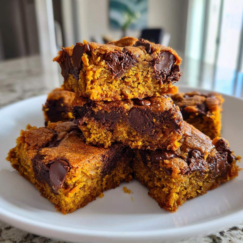 Perfect Pumpkin Chocolate Chip Bars: 1 Delicious Treat 4 t Pumpkin Chocolate Chip Bars - detail 1
