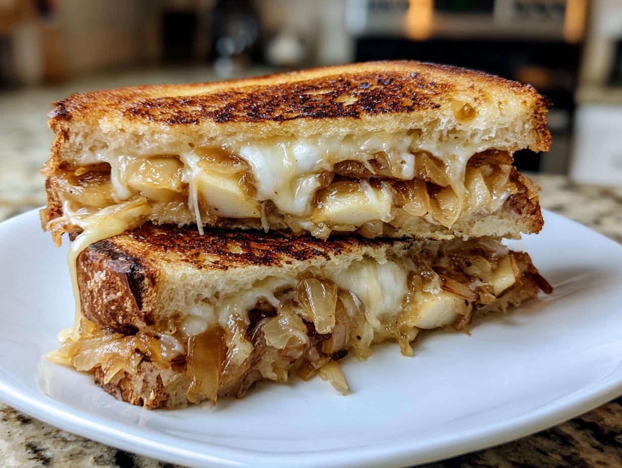 Apple and French Onion Grilled Cheese Magic